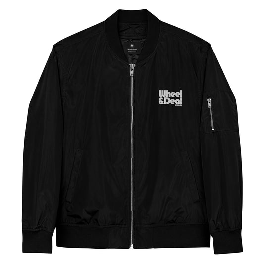 Wheel & Deal Embroidered Bomber Jacket